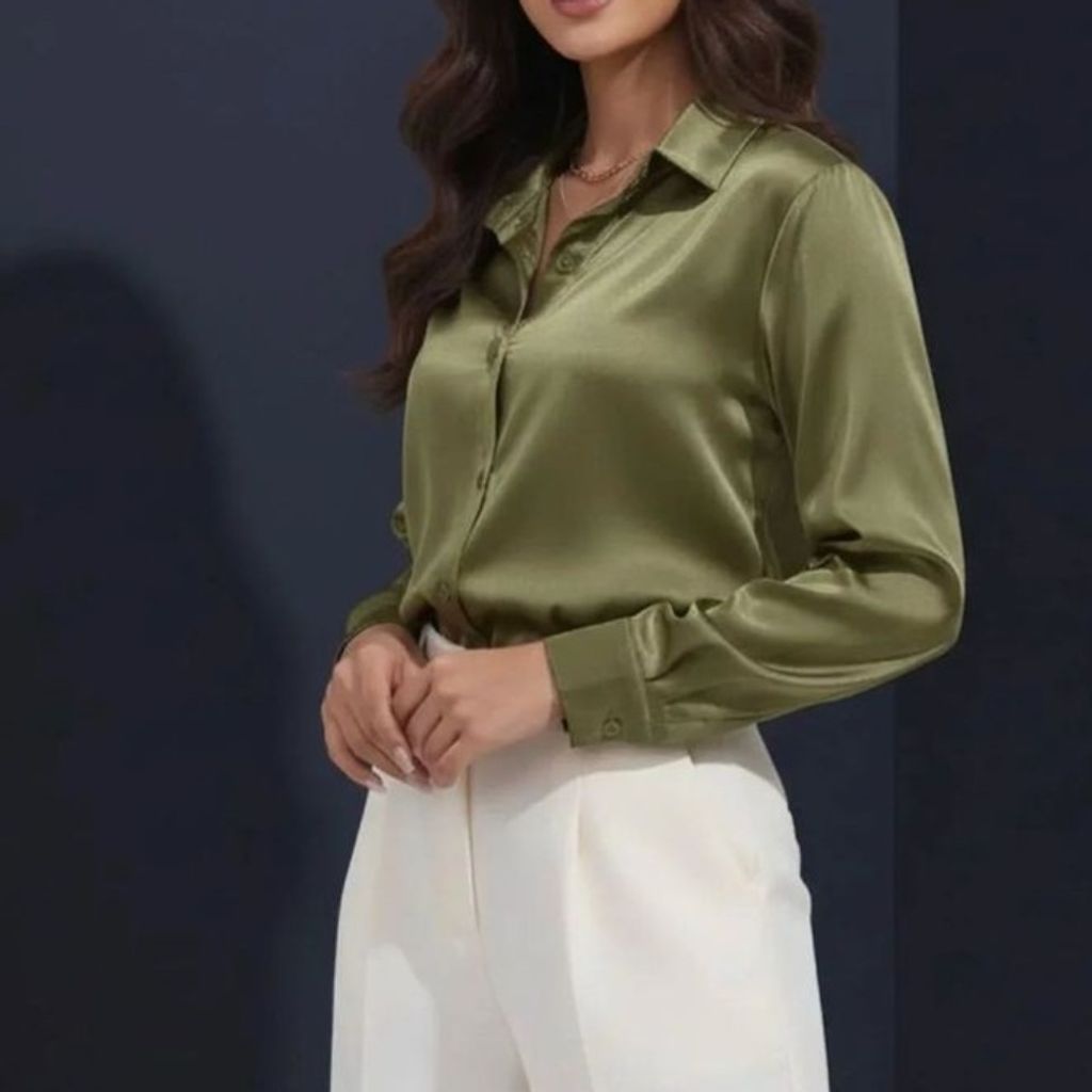 خرید آنلاین شومیز ساتن زارا فوقالعاده سبک و مجلسی و متناسب با ار استایلی ک مد نظرتون