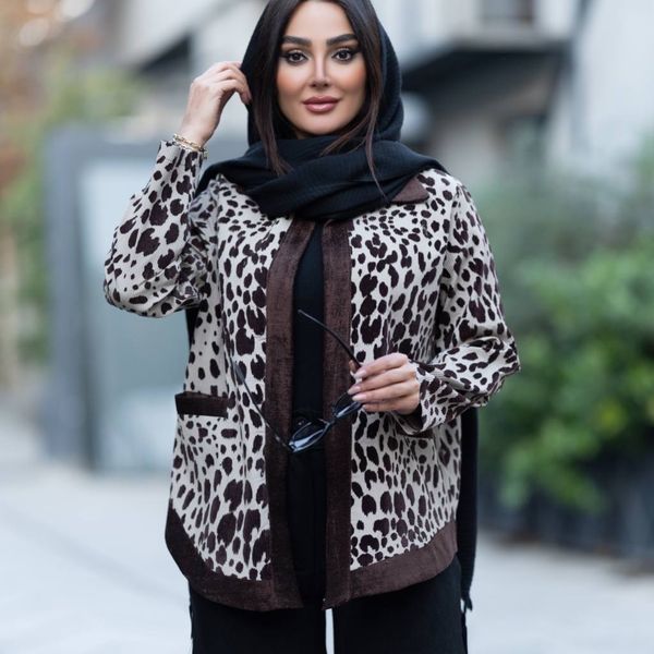 کت مخمل مجلسی پلنگی