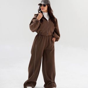 قیمت ست فوتر کلاهدار ( کراپ سویشرت و شلوار )