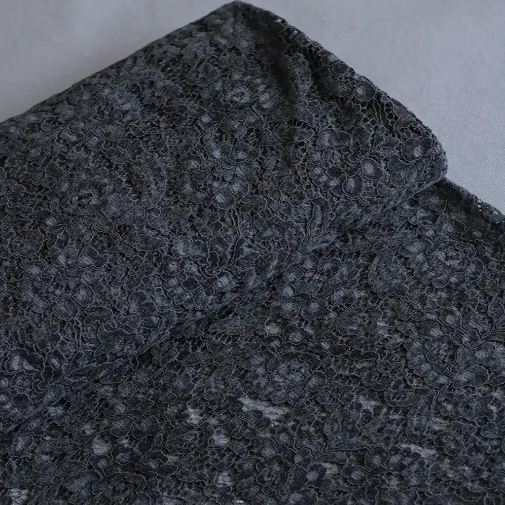 خرید اینترنتی قیمت پارچه گیپور مخمل 1184 - مشکی