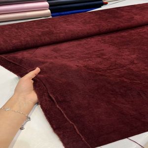 پارچه شنل مخمل ترک 1163 - رنگ زرشکی کهربایی