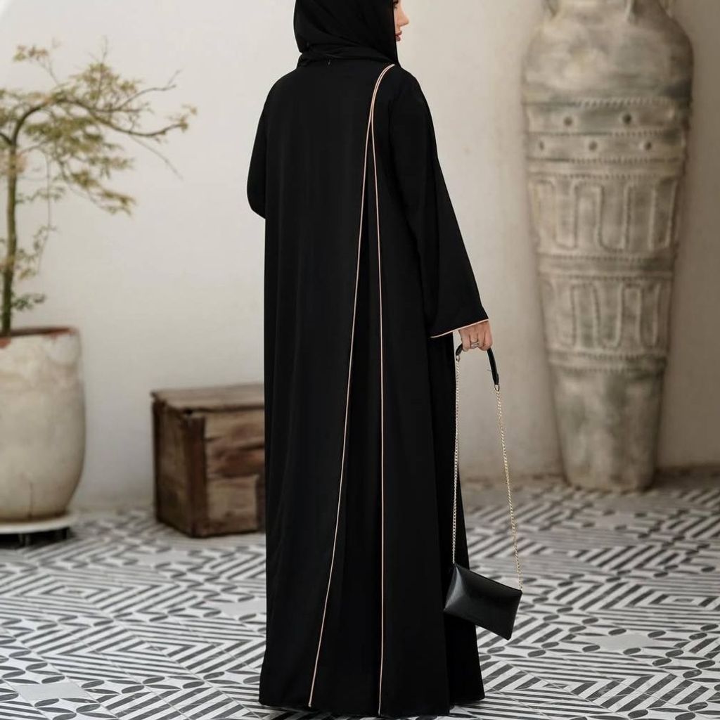 خرید اینترنتی مانتو عبایی مغزی دوزی