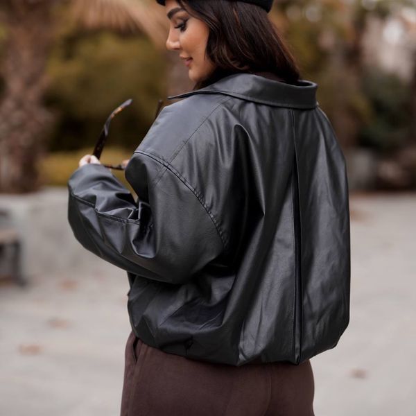 بامبر جکت چرم درجه یک