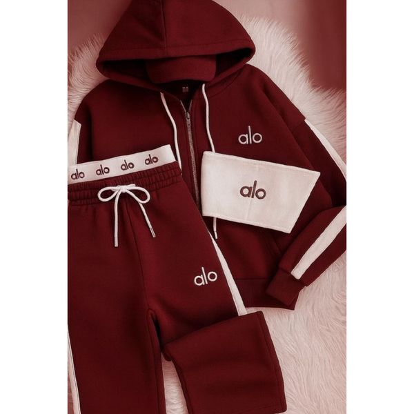 ست سه تیکه alo سویشرت+شلوار+کراپ
