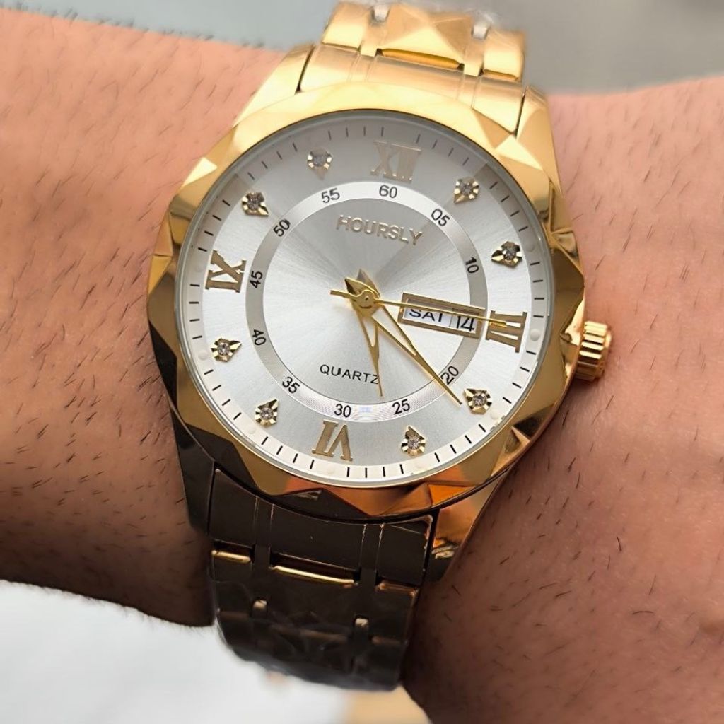 خرید انلاین ساعت مردانه فلزی شیشه تراش مارک