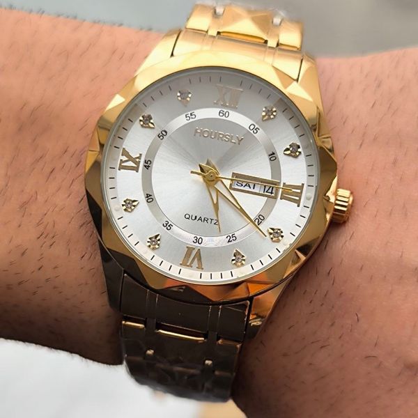 ساعت مردانه فلزی شیشه تراش مارک