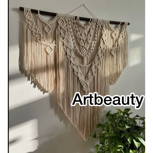 دیوارکوب اویز مکرومه بافی لاکچری ارت بیوتی