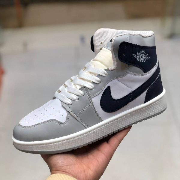 کفش نایک جردن ساقدار مردانه رنگ طوسی ابی