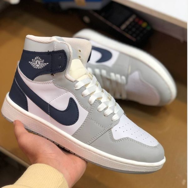 کفش نایک جردن ساقدار مردانه رنگ طوسی ابی