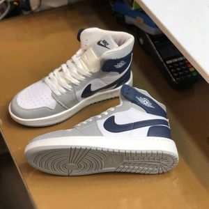 خرید اینترنتی قیمت کفش نایک جردن ساقدار مردانه رنگ طوسی ابی