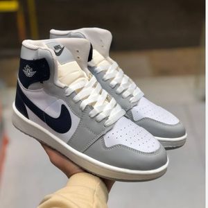 خرید اینترنتی قیمت کفش نایک جردن ساقدار مردانه رنگ طوسی ابی