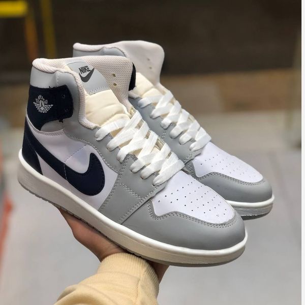 کفش نایک جردن ساقدار مردانه رنگ طوسی ابی