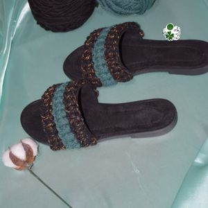 صندل رویه مکرومه بافی