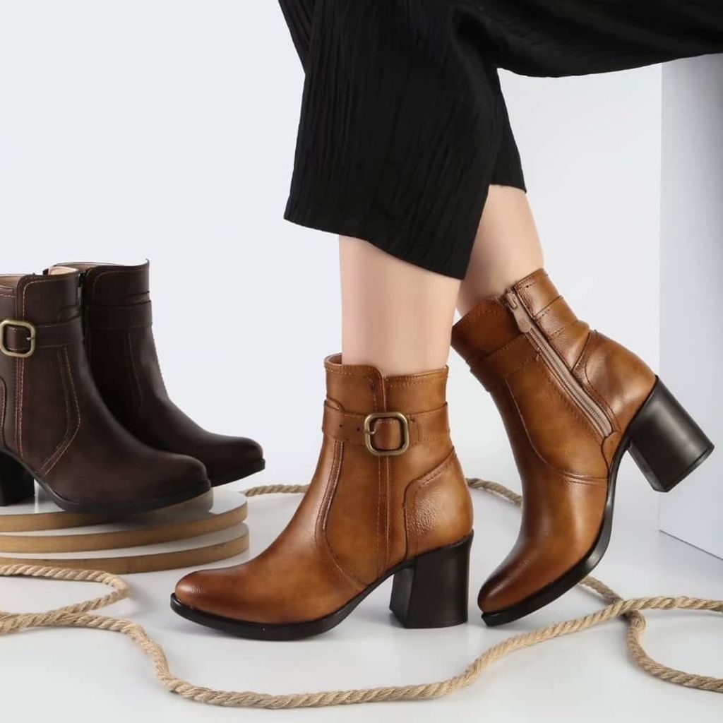 خرید آنلاین نیم بوت پاشنه دار درجه یک