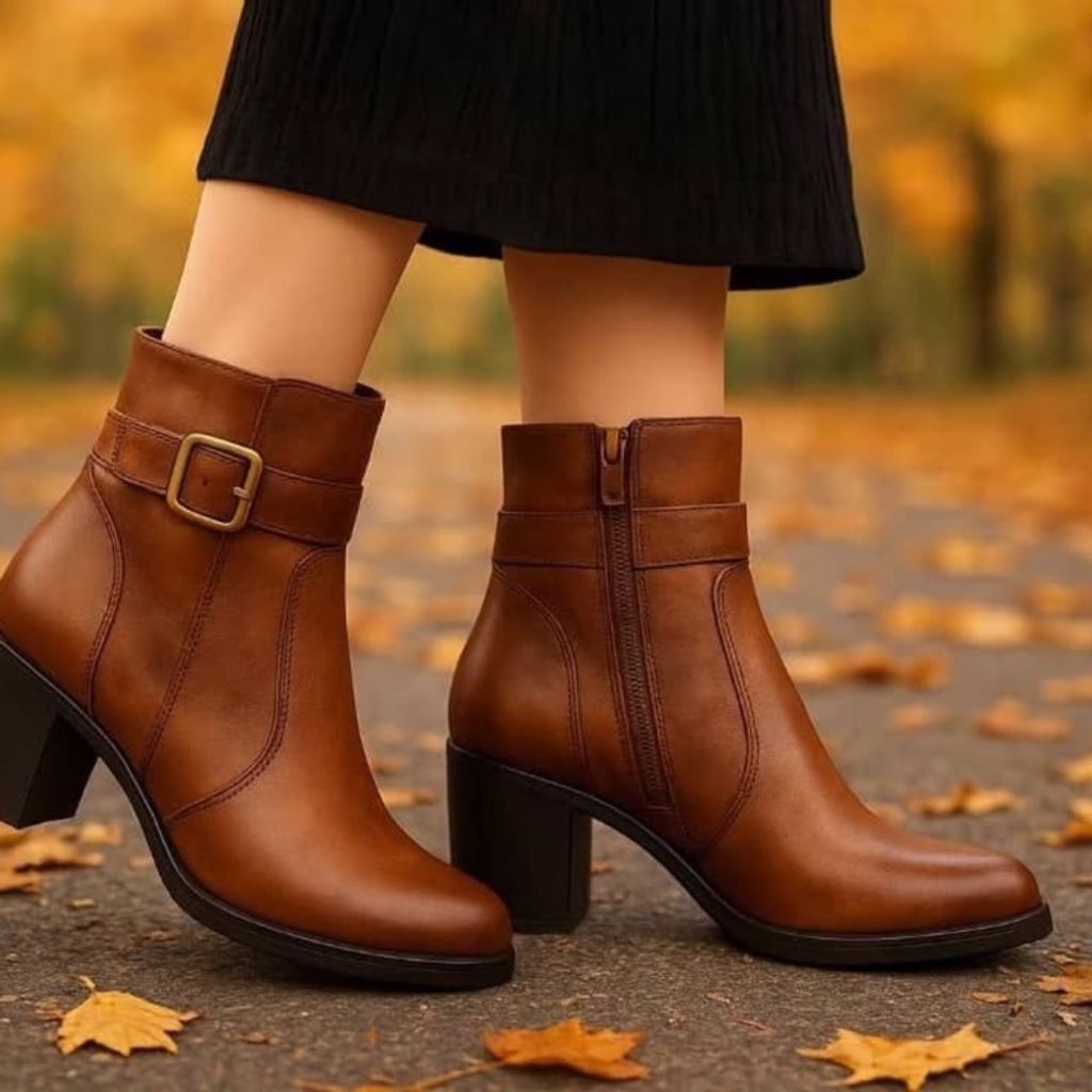 خرید اینترنتی نیم بوت پاشنه دار درجه یک