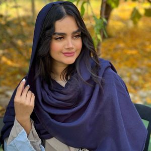 شال کبریتی لمه پاییزه زنانه سرمه ای