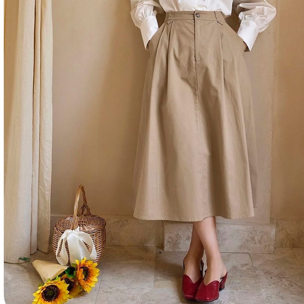 مشخصات دامن دوپیلی لینن کتان