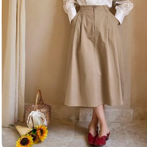 دامن دوپیلی لینن کتان