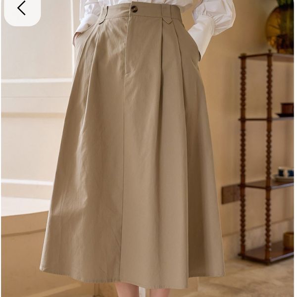 دامن دوپیلی لینن کتان