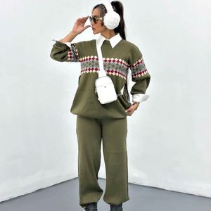 خرید انلاین دوتیکه بافت طرح لوزی زنانه