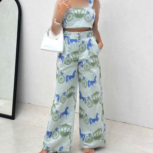 دوتیکه کراپ و شلوار طرح زنانه