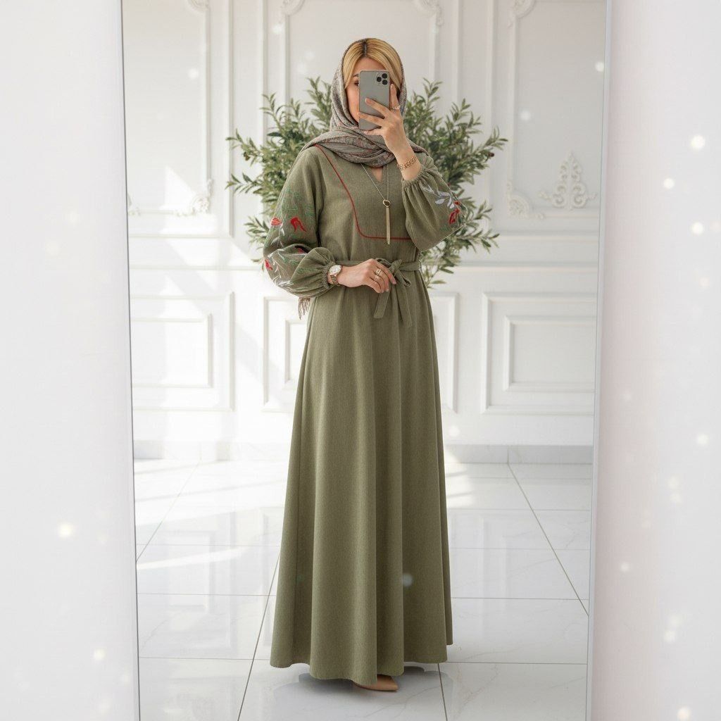 خرید اینترنتی کفتان گلدوزی نازگل