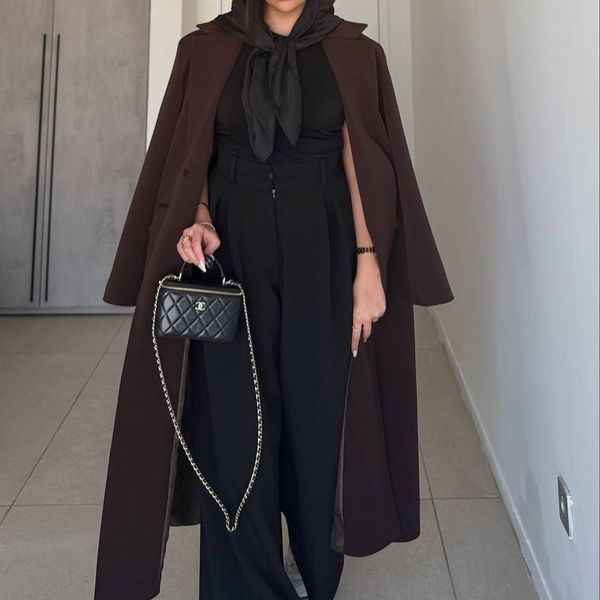 ترنچ کت قهوه ای سوخته باوان