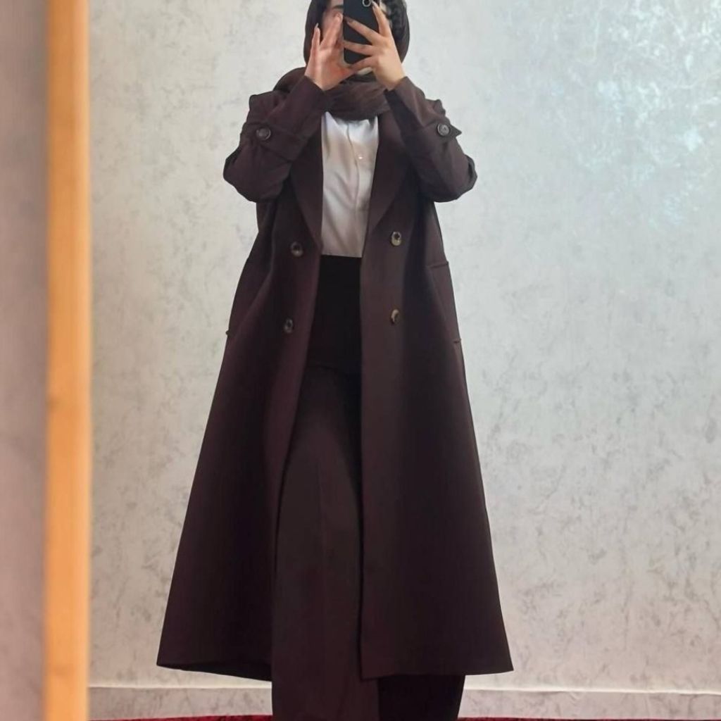 قیمت ارزان ترنچ کت قهوه ای سوخته باوان