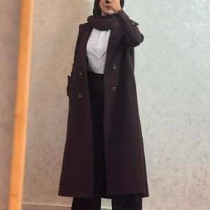 ترنچ کت قهوه ای سوخته باوان