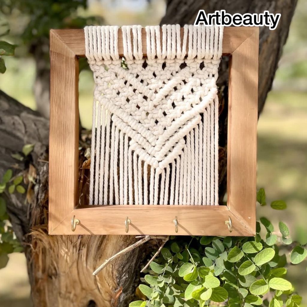 قیمت جاکلیدی چوبی مکرومه مدرن ارت بیوتی