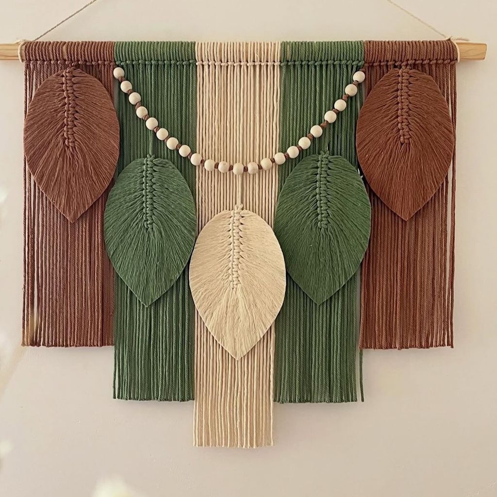 قیمت ارزان دیوار کوب پر بر‌گ مکرومه بافی