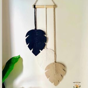 دیوارکوب سه برگ مکرومه بافی مدل انجیری