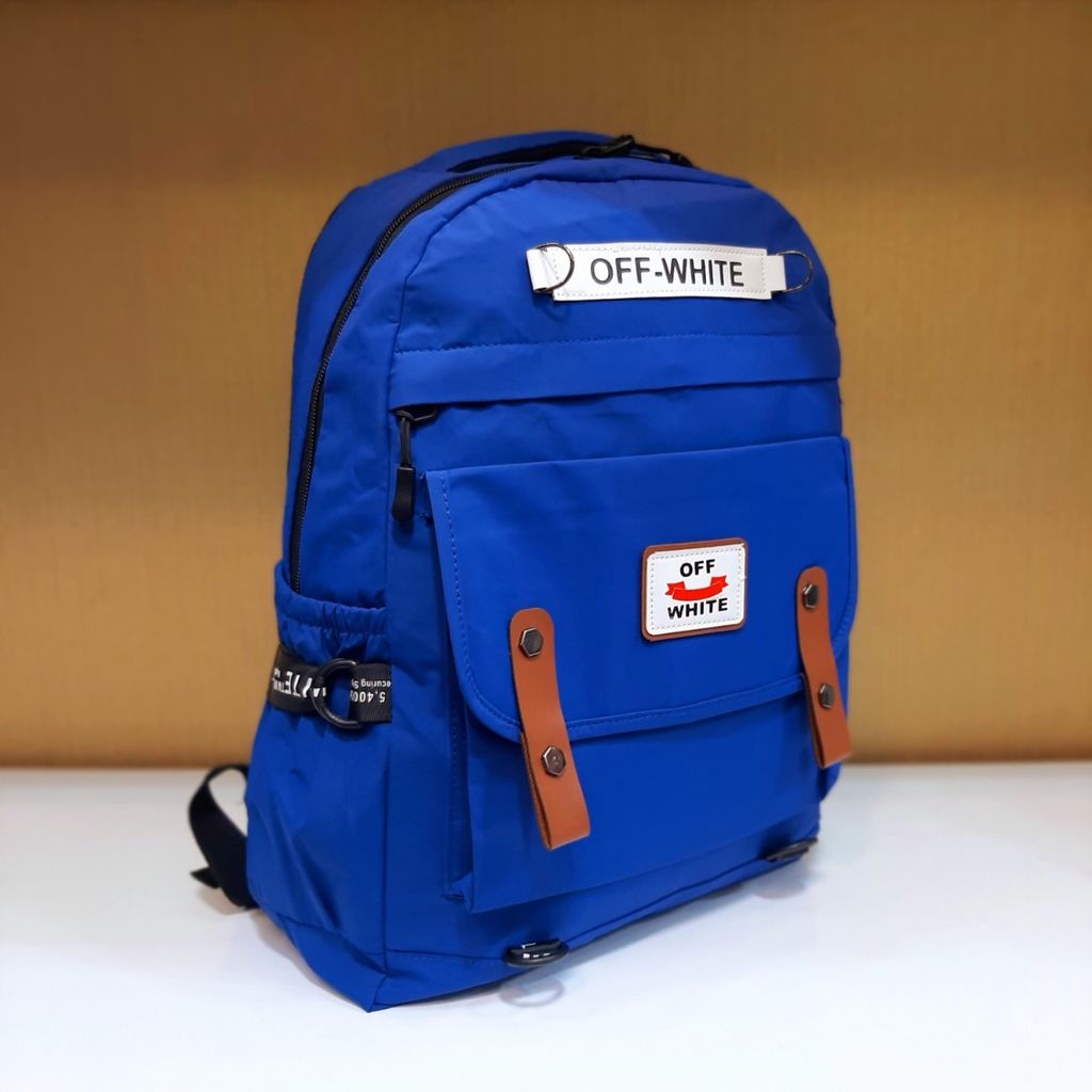 قیمت ارزان کوله پشتی off white رنگ آبی