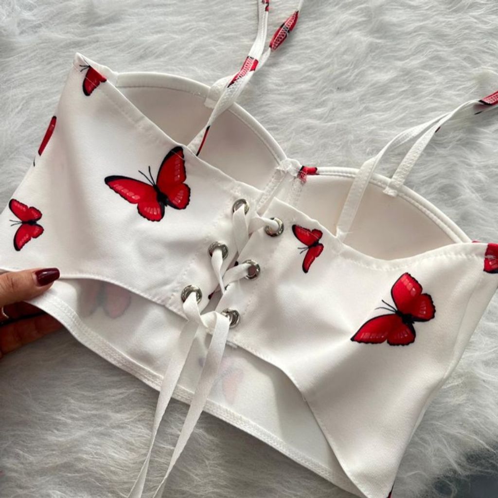 مشخصات ست کراپ شلوار پروانه پاپو