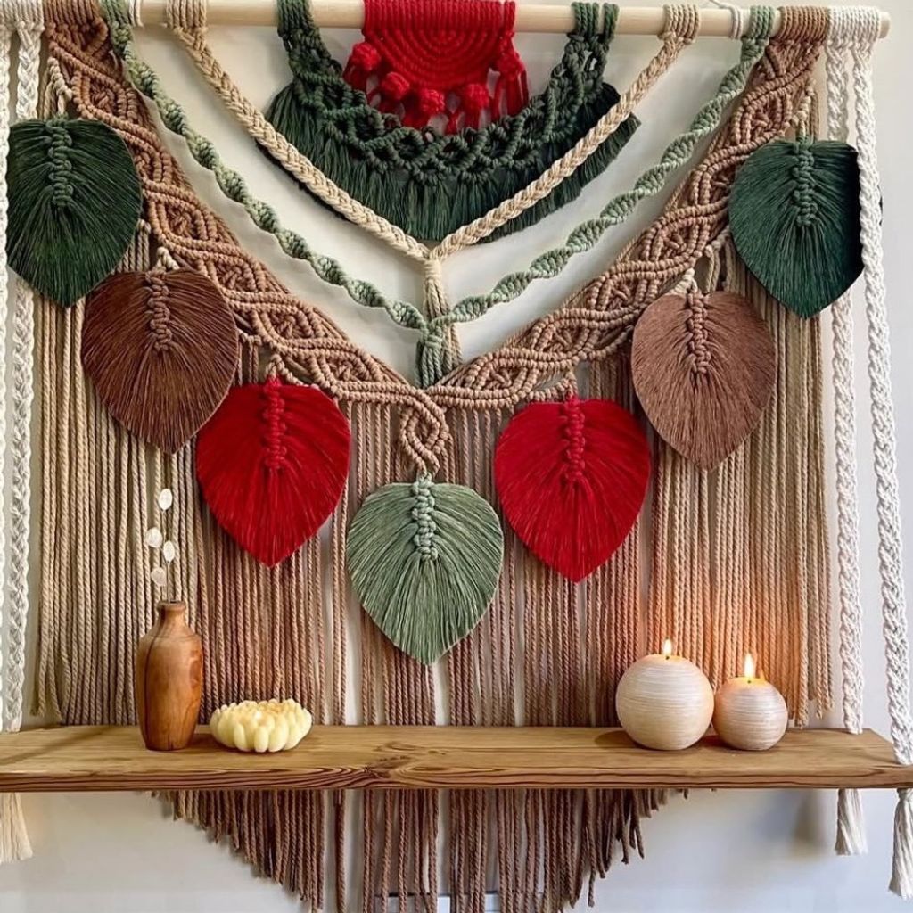 قیمت ارزان شلف مکرومه بافی مدل  اتوسا