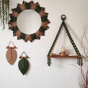 ست دکوراتیو مکرومه بافی مجموعه4عددی