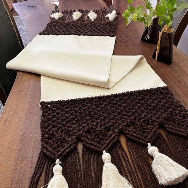 رانر مکرومه ترکیب با پارچه مدل آهو