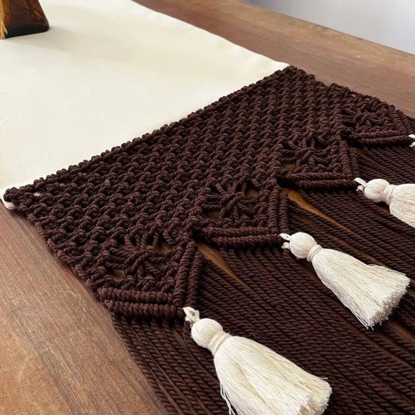 رانر مکرومه ترکیب با پارچه مدل آهو