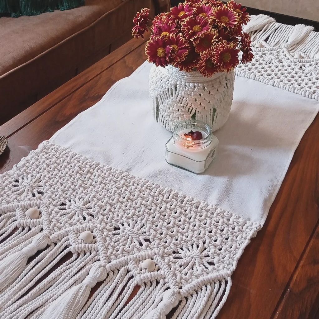 خرید آنلاین رانر مکرومه بافی ترکیبی دکوراتیو ارت بیوتی