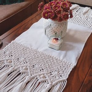 رانر مکرومه بافی ترکیبی دکوراتیو ارت بیوتی