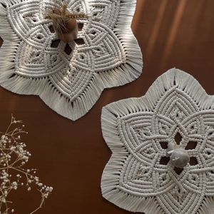 مجموعه دو عددی رومیزی مکرومه بافی