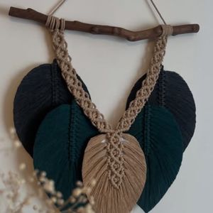 دیوار کوب‌مکرومه بافی مدل چند رنگ