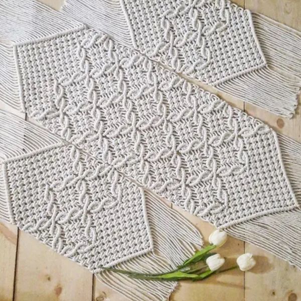 ست سه عددی  رانر مکرومه بافی