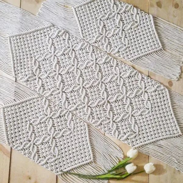 ست سه عددی  رانر مکرومه بافی