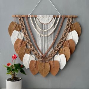 دیوار کوب‌ فاخر مکرومه بافی مدل ارکیده