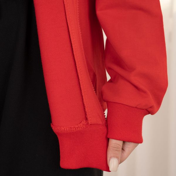 سویشرت دورس ساده قرمز پاد