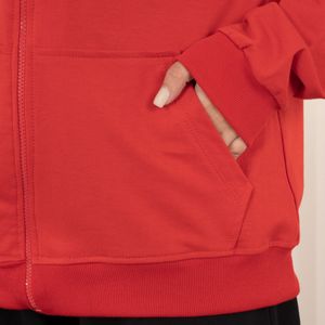 مشخصات سویشرت دورس ساده قرمز پاد