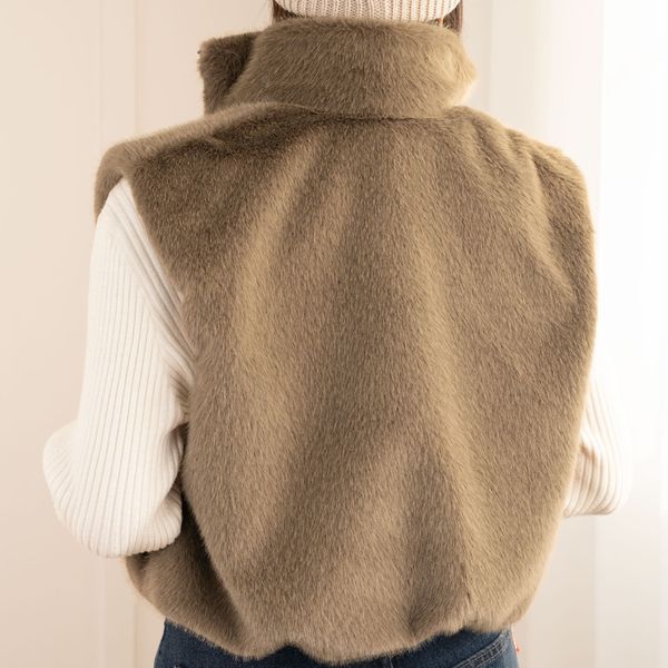 وست خز ساده نسکافه ای پاد