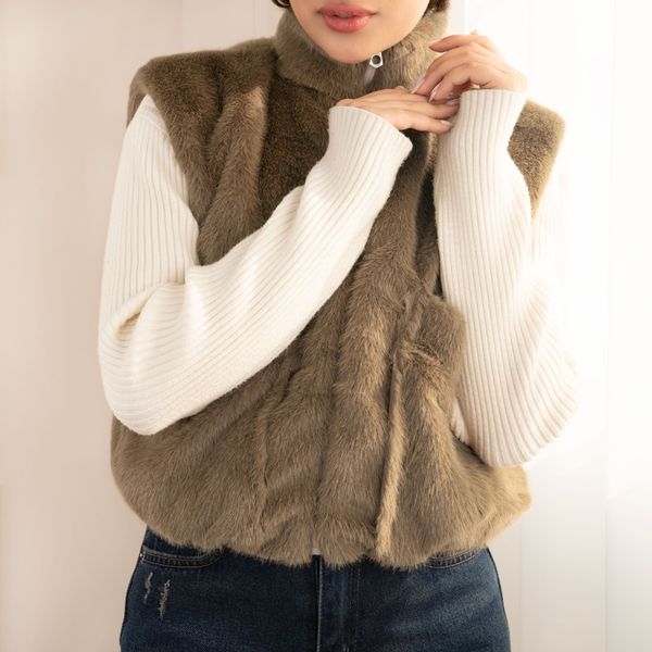 وست خز ساده نسکافه ای پاد