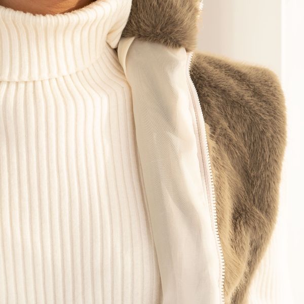 وست خز ساده نسکافه ای پاد